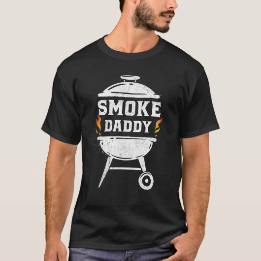 Funny Smoke Daddy Meat Rauchen GRILLEN Grill Lover T-Shirt (Vorderseite)