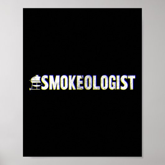 Funny smokeologist' - Grill-Grillen Poster (Vorne)