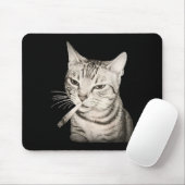 Funny Smoking Cat Cigarette Kitty Gen Z Meme  Mousepad (Mit Mouse)