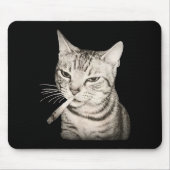 Funny Smoking Cat Cigarette Kitty Gen Z Meme Mousepad (Vorne)