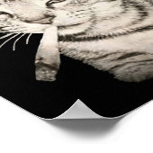 Funny Smoking Cat Cigarette Kitty Gen Z Meme Poster (Ecke)