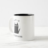 Funny Smoking Cat Coworker Trendy Quote Office Zweifarbige Tasse (Vorderseite Links)