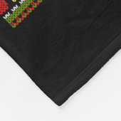 Funny Smoking Cat Meme Christmas Ugly Sweater Cat Fleecedecke (Ecke)