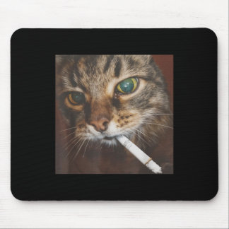 Funny Smoking Cat Meme Mousepad