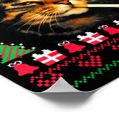 Funny Smoking Cat Meme Ugly Christmas Sweater For  Poster (Ecke)