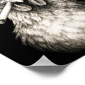 Funny Smoking Chicken Cigarette Gen Z Meme Farm An Poster (Ecke)