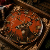 Funny Smoking Deer Rustic Hunting Cabin Pappteller