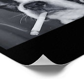 Funny Smoking Dog Meme Cigarette Gen Z Meme Dog Lo Poster (Ecke)