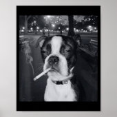 Funny Smoking Dog Meme Cigarette Gen Z Meme Dog Lo Poster (Vorne)