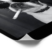 Funny Smoking Dog Meme Cigarette Gen Z Meme Dog Lo Poster (Ecke)