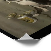 Funny Smoking Dog Meme Cigarette Gen Z Meme Dog Lo Poster (Ecke)