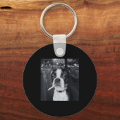 Funny Smoking Dog Meme Cigarette Gen Z Meme Dog Lo Schlüsselanhänger (Vorderseite)