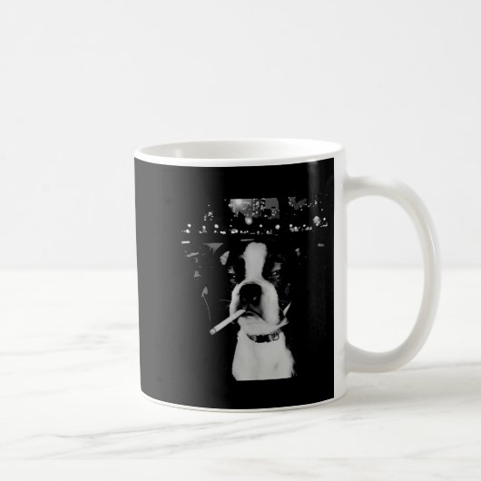 Funny Smoking Dog Meme  Kaffeetasse (Rechts)