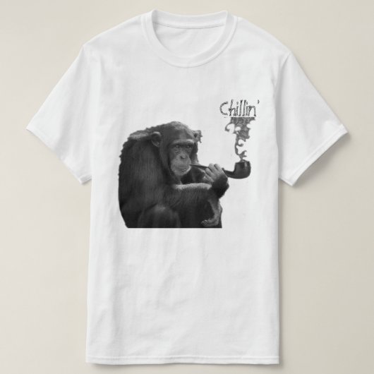 Funny Smoking Macho Gorilla Humoraler Affe T-Shirt (Design vorne)