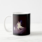 Funny Smoking Meme Cigarette Kitten Brainrot Alber Kaffeetasse (Links)