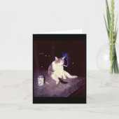 Funny Smoking Meme Cigarette Kitten Brainrot Alber Karte (Vorderseite)