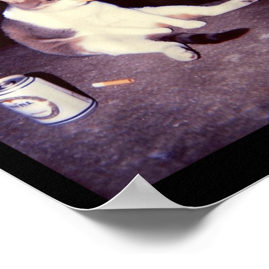 Funny Smoking Meme Cigarette Kitten Brainrot Alber Poster (Ecke)