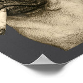 Funny Smoking Pug Dog Cigarette Gen Z Meme Graphic Poster (Ecke)