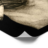 Funny Smoking Pug Dog Cigarette Gen Z Meme Graphic Poster (Ecke)