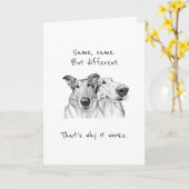 Funny Smooth Collie Rough Collie BFF Anniversary Karte (Gelbe Blume)