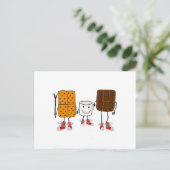 Funny Smores Characters Cartoon Postkarte (Stehend Vorderseite)