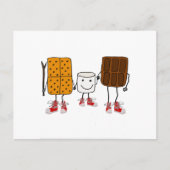 Funny Smores Characters Cartoon Postkarte (Vorderseite)
