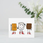 Funny Smores Characters Holding Hands Postkarte (Stehend Vorderseite)