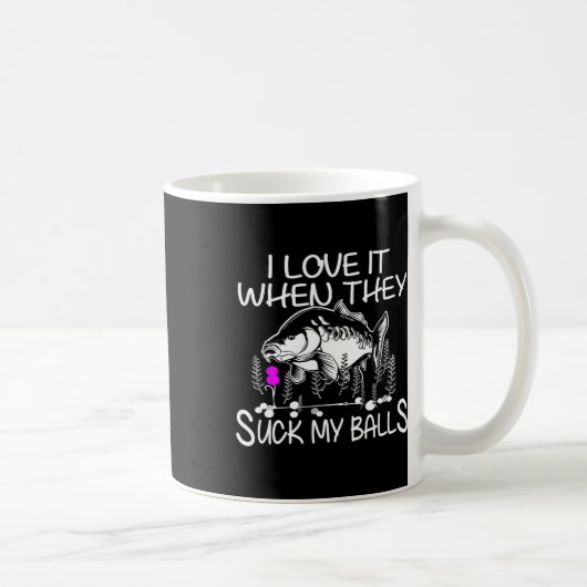 Funny Smutty Fisher Carp Fischen Kaffeetasse (Rechts)