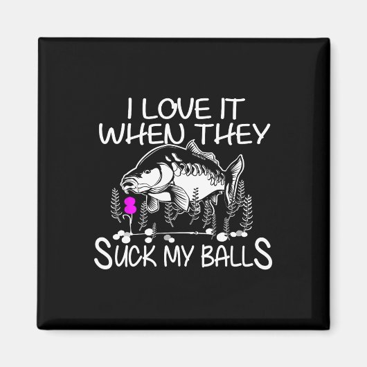 Funny Smutty Fisher Carp Fischen Magnet (Vorne)