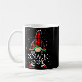 Funny Snack Gnome Buffalo Plaid Matching Christmas Kaffeetasse (Links)