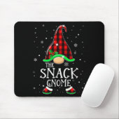 Funny Snack Gnome Buffalo Plaid Matching Christmas Mousepad (Mit Mouse)