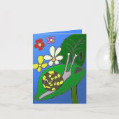 Funny Snail Editable Karte (Vorderseite)