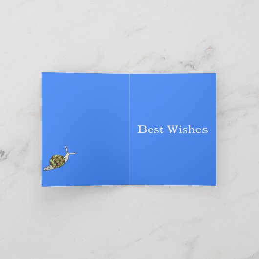 Funny Snail Editable Karte (Innenseite)