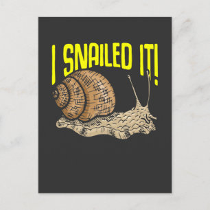 Funny Snail Lover Gardener Slug Pun Postkarte