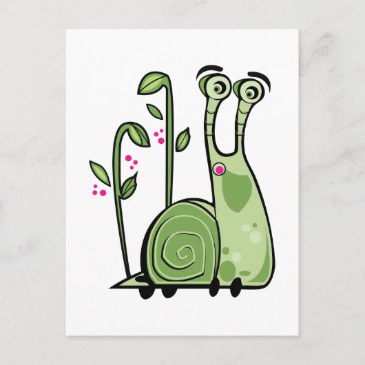 Funny Snail Postkarte (Vorderseite)