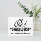 Funny Snail Postkarte (Stehend Vorderseite)