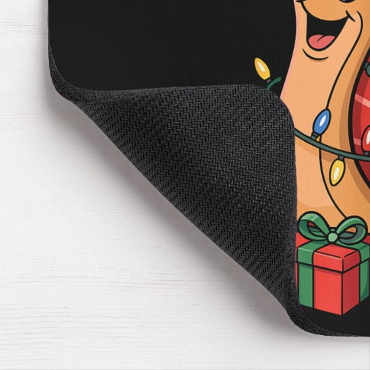Funny Snail Santa Hat Animals Lovers Ugly Christma Mousepad (Ecke)