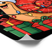 Funny Snail Santa Hat Animals Lovers Ugly Christma Poster (Ecke)