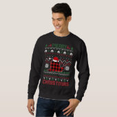 Funny Snail Ugge Christmas Red Plad Lights Sweater Sweatshirt (Vorne ganz)