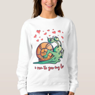 Funny Snail Valentine Running Sweatshirt