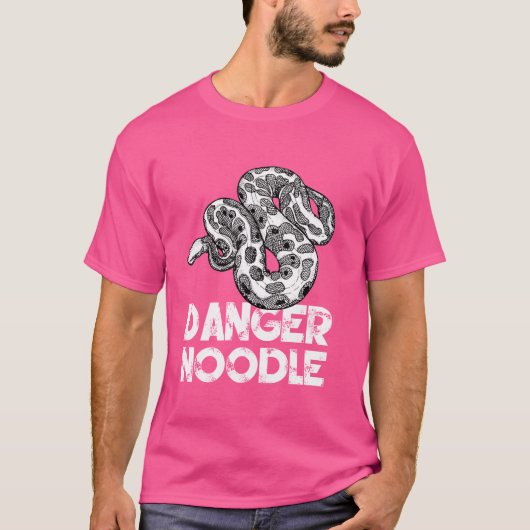 Funny Snake - Ball Python T - Shirt Gefahr Noodle (Vorderseite)