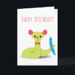 Funny Snake Clown Happy Birthday Grußkarte Karte<br><div class="desc">Eine Schlangenballon Tiere ist leicht zu machen... 

Passen Sie die Insider-Nachricht an,  oder verließ sie leer,  um später zu schreiben!</div>