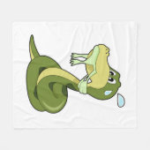 Funny Snake Fleecedecke (Vorderseite (Horizontal))