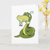 Funny Snake Karte (Gelbe Blume)
