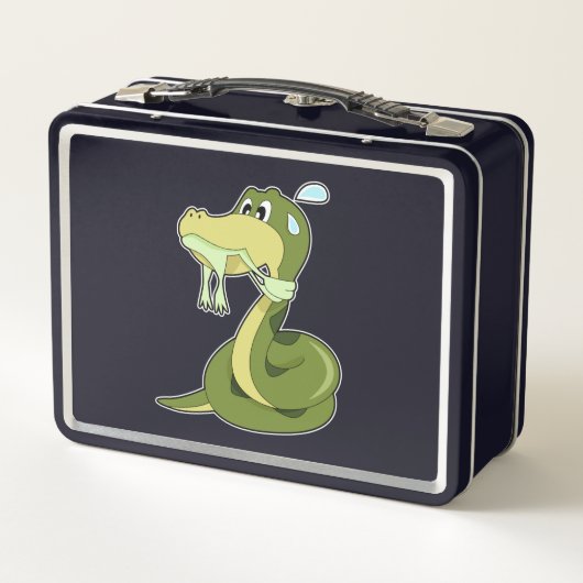 Funny Snake Metall Brotdose (Rückseite)