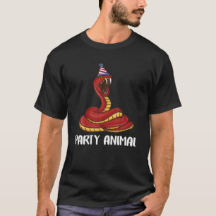 Funny Snake Party Animal Design Kinder Kleine Schl T-Shirt