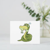 Funny Snake Postkarte (Stehend Vorderseite)