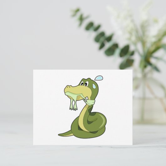Funny Snake Postkarte (Stehend Vorderseite)