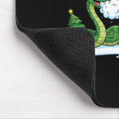 Funny Snake Snowman Christmas Tree Xmas Womens Men Mousepad (Ecke)