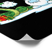 Funny Snake Snowman Christmas Tree Xmas Womens Men Poster (Ecke)